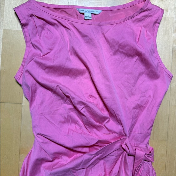 Diane Von Furstenberg Elegant Pink Sleeveless Dress Size 4 - Picture 4 of 6